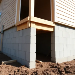 Foundation work for a home in Indianapolis