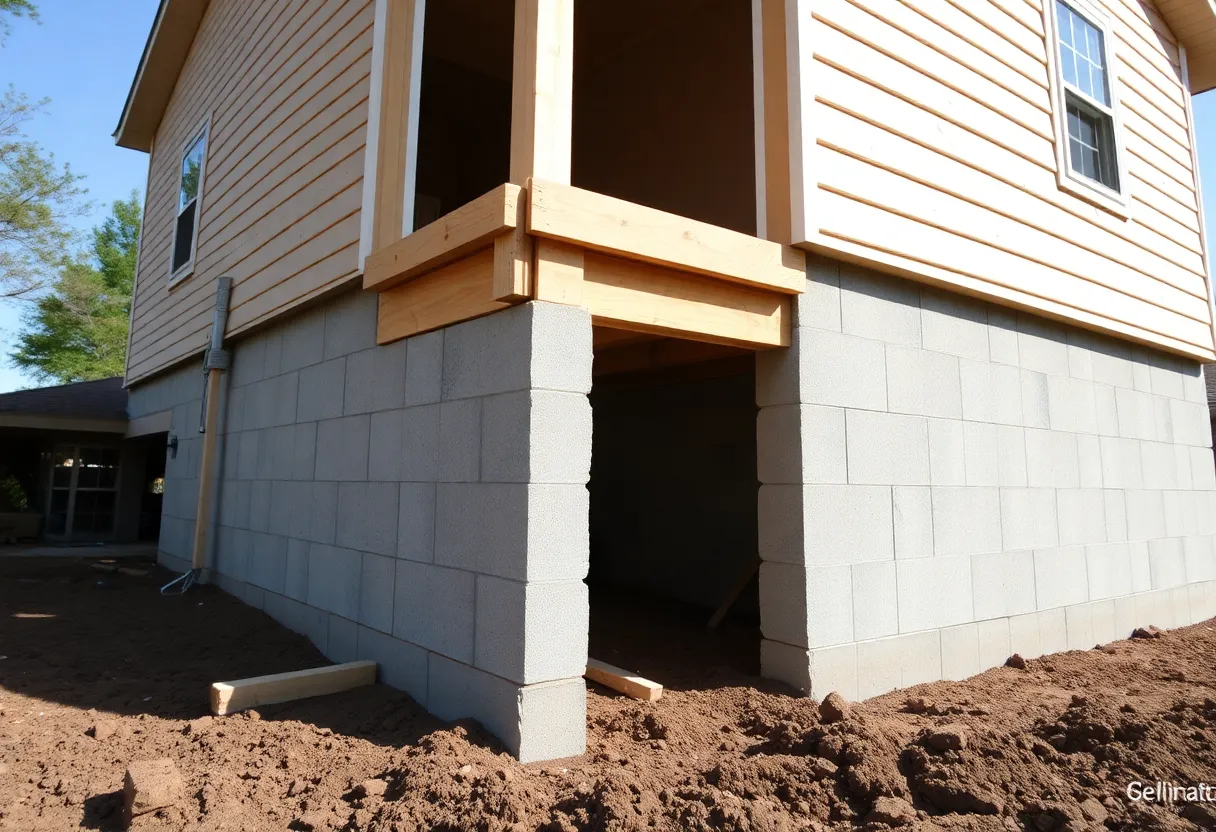 Foundation work for a home in Indianapolis
