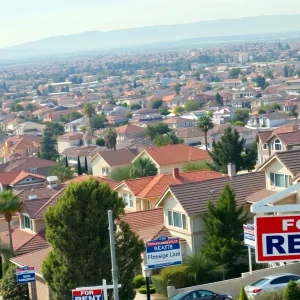 A view of Fresno's diverse real estate market that includes residential and commercial properties.
