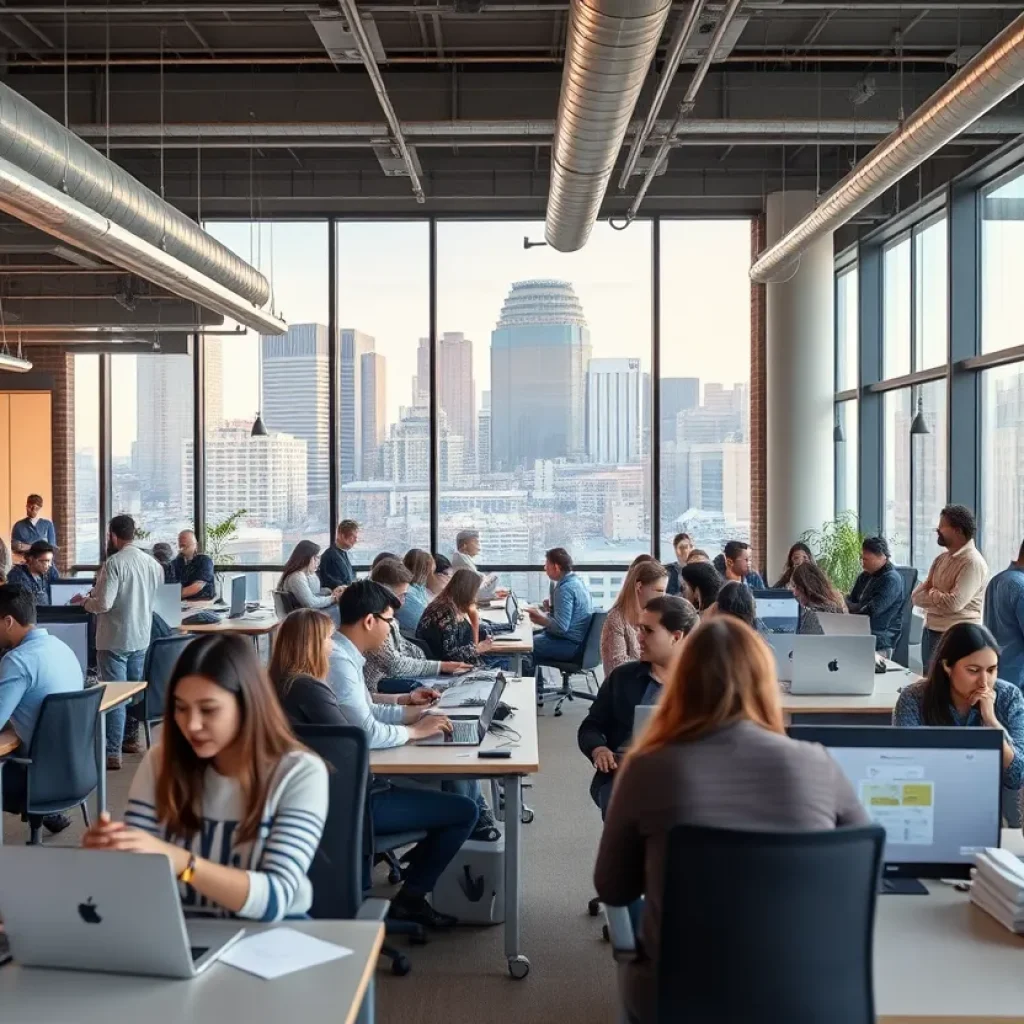 Indianapolis startups in a modern office environment
