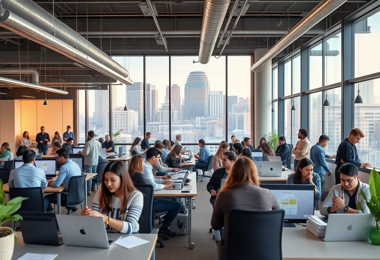Indianapolis startups in a modern office environment