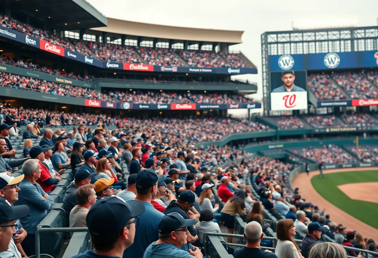 Fans celebrating at the MLB Draft event
