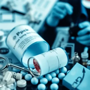 Visual representation of opioid distribution fraud in healthcare