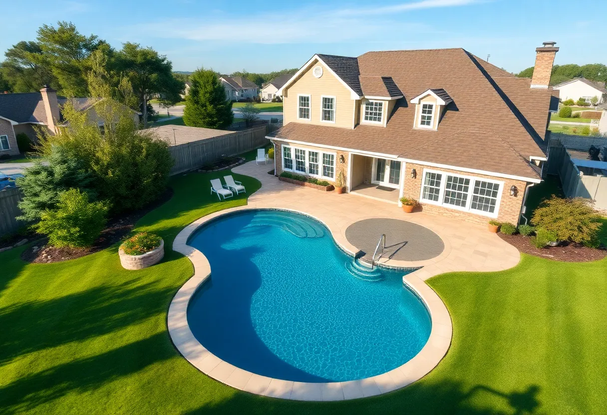 Elegant Owensboro home featuring a heated saltwater pool