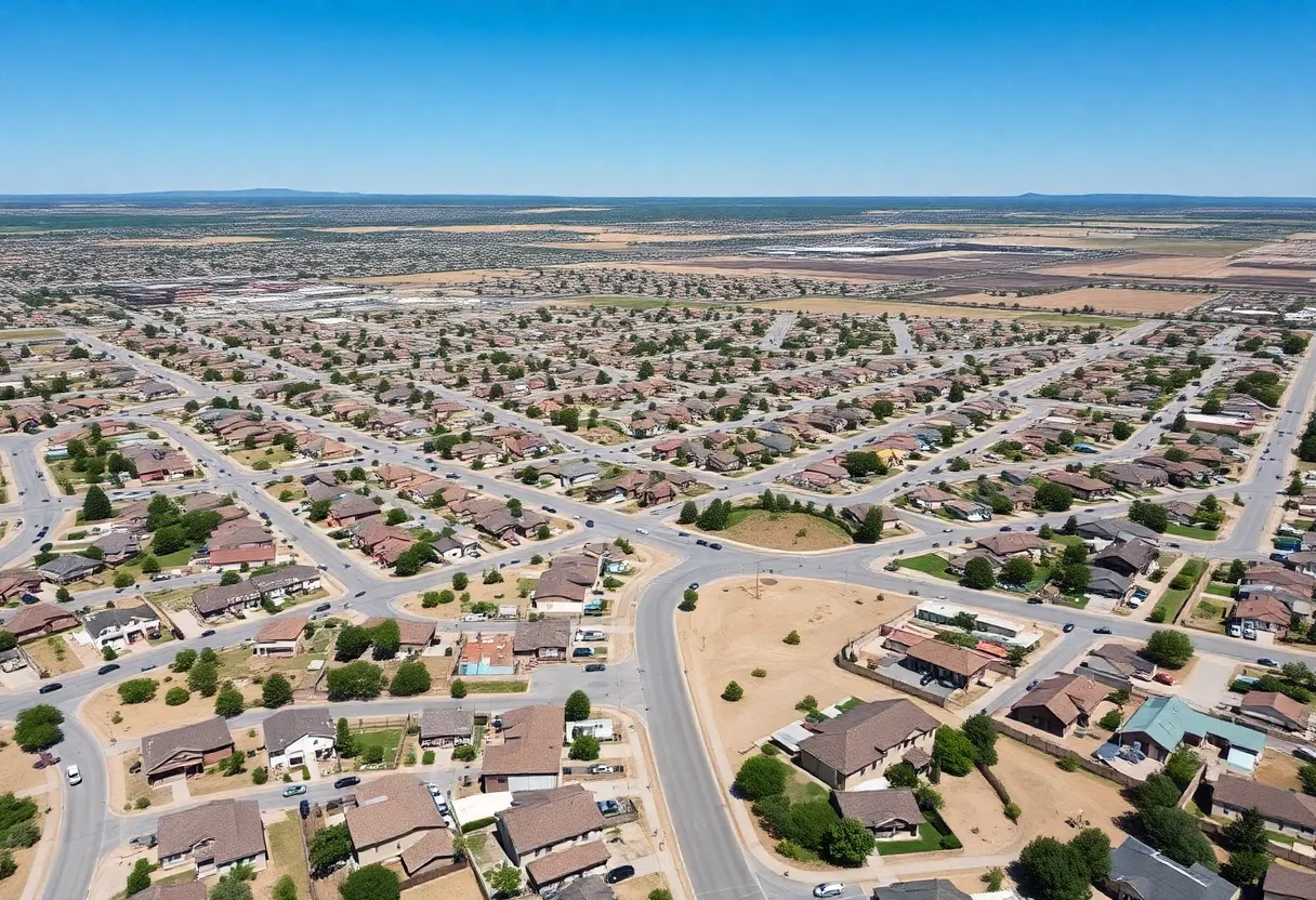 A view of residential homes in Pueblo, Colorado