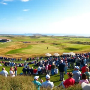 View of Royal Portrush Golf Course during the Open Championship