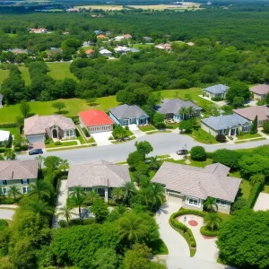 View of homes in Sarasota-Manatee neighborhood showing real estate market dynamics.