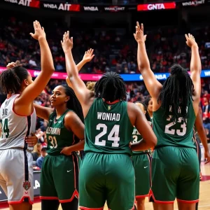 Players showcasing unity at WNBA All-Star Game