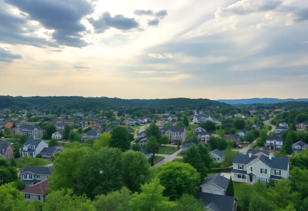 Residential neighborhoods in Chattanooga showing diverse architecture