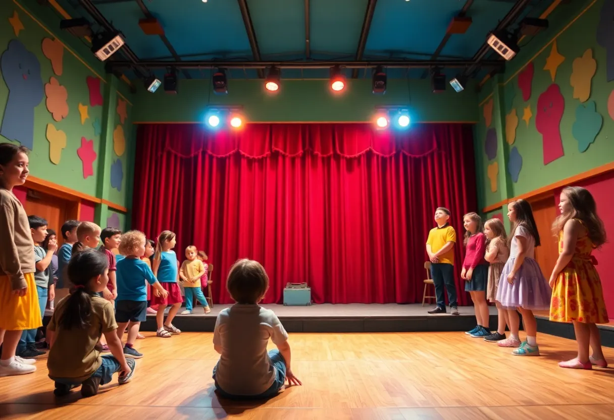 Stage setting for Chicago Teen Edition theater show