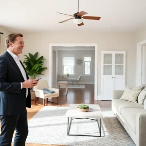 Open house event in Indianapolis with real estate agent and visitors