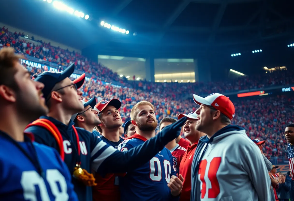 Broncos and Colts players in action during a football game