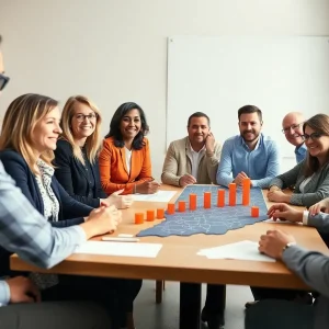 Local leaders discussing Indiana's economic development strategy