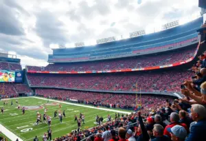 Fans at Lucas Oil Stadium during Colts vs Raiders game
