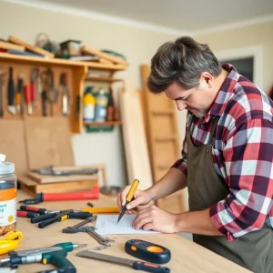 Homeowner engaged in a DIY repair project in Indianapolis