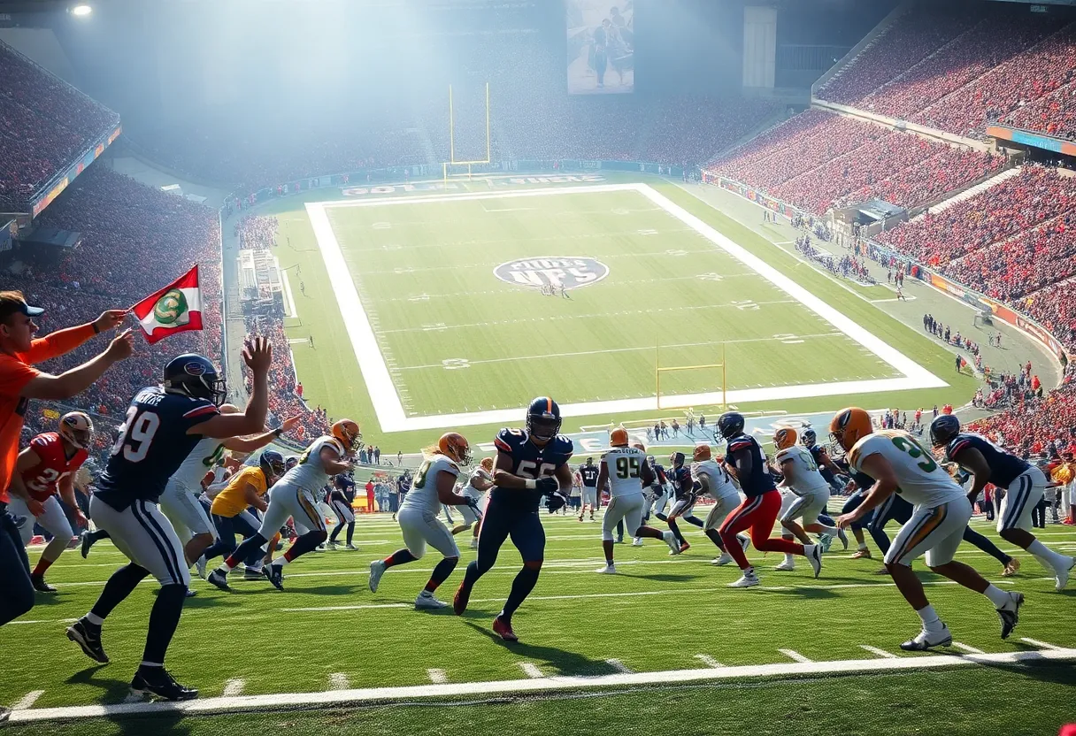 Dolphins and Colts players on the field during NFL game