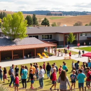 Exterior of Flowery Elementary School, Sonoma Valley