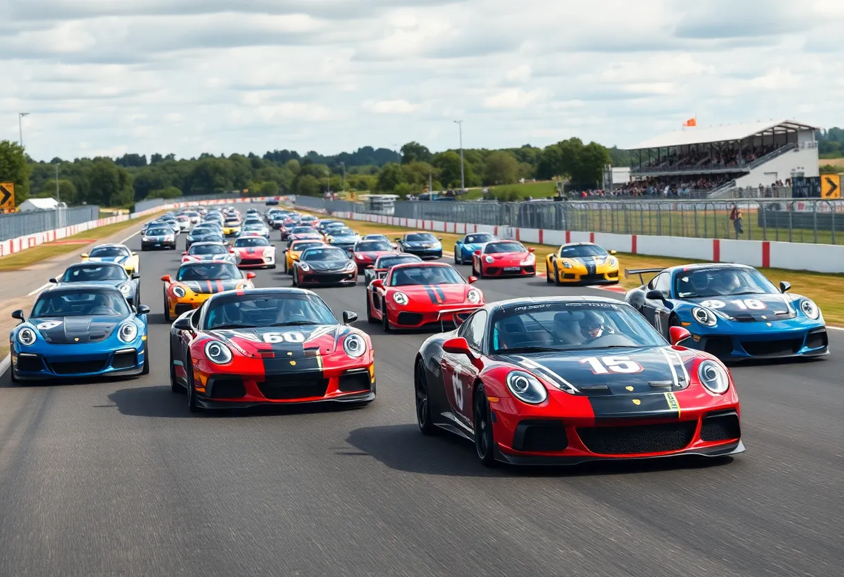 Sports cars racing at the IMSA WeatherTech Championship event