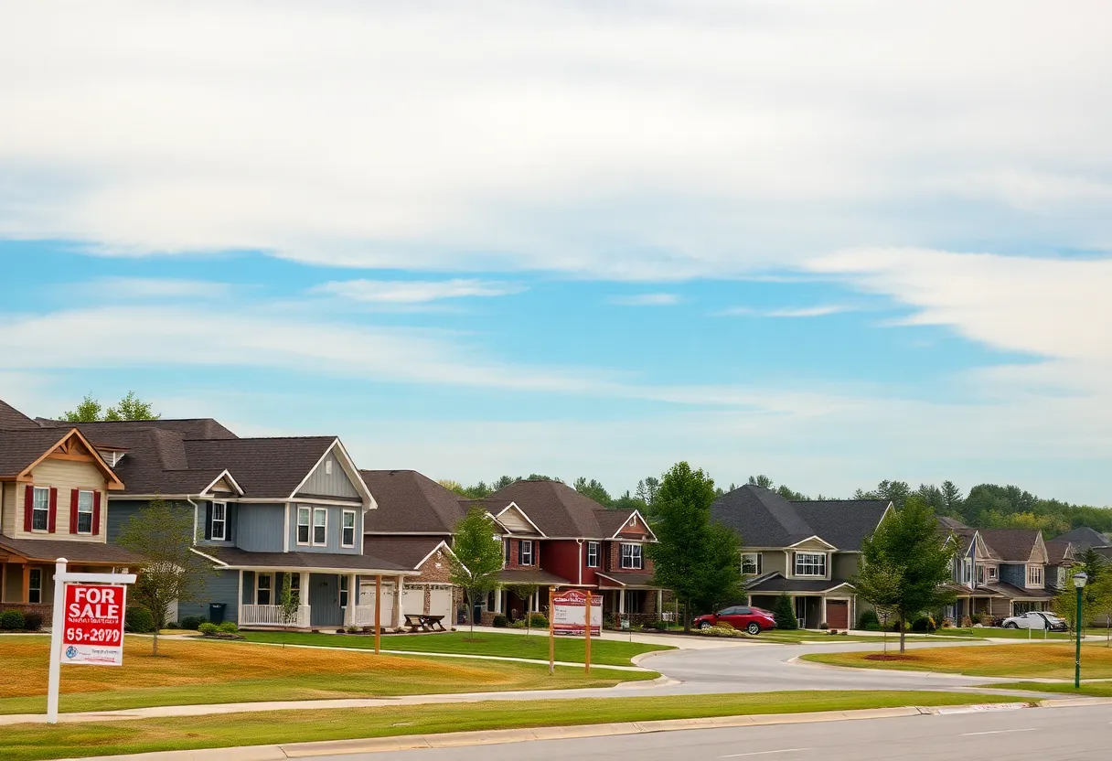 Suburban homes in Indiana showcasing a vibrant housing market