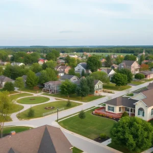 Scenic view of a charming Indiana town suitable for retirement living