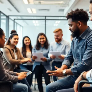 Employees engaged in a training session focused on skill development.