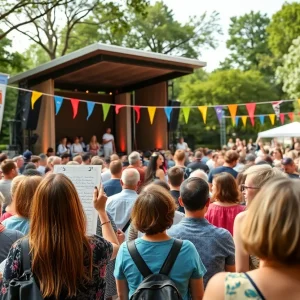Outdoor opera performance in Indianapolis park