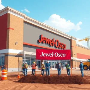 Groundbreaking ceremony for new Jewel-Osco grocery store in St. John