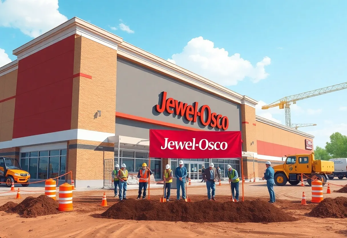 Groundbreaking ceremony for new Jewel-Osco grocery store in St. John
