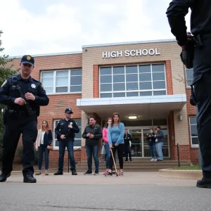Police at Johnson High School ensuring safety after incident