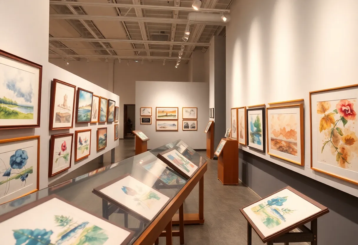 Artworks displayed in the Luminous Horizons exhibit at Newfields.