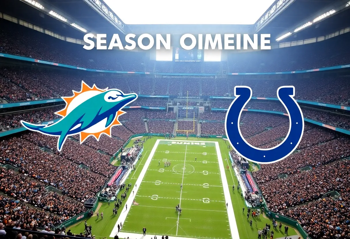Miami Dolphins season opener against Indianapolis Colts at Lucas Oil Stadium