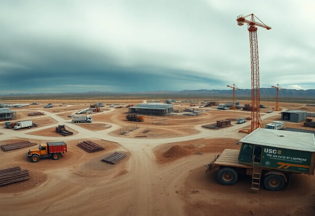 Construction site in Nevada showing signs of decline