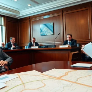 City council members discussing road management