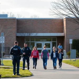 Police presence at Johnson High School following an incident