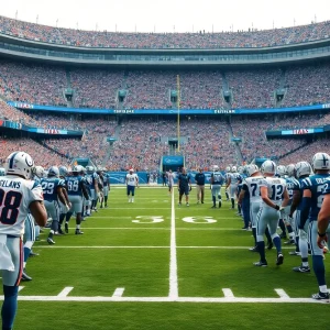 Football game between Tennessee Titans and Indianapolis Colts