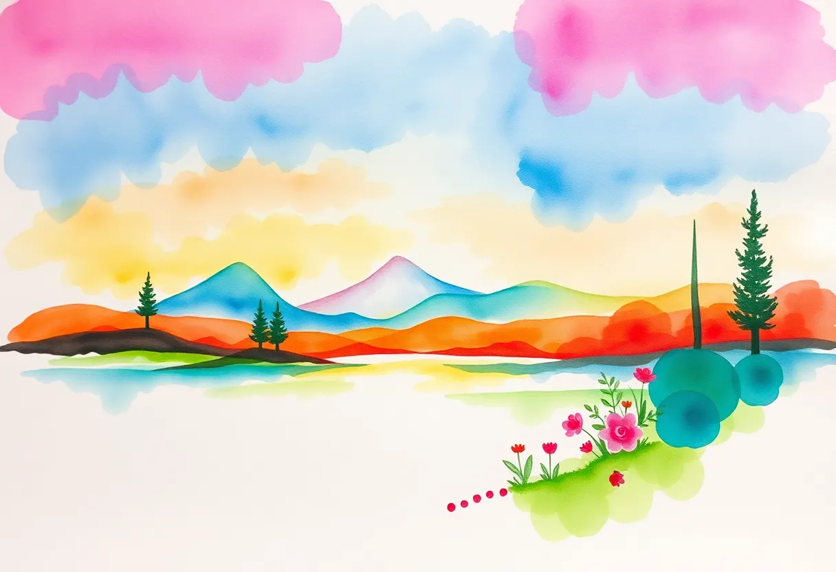 Artistic landscape inspired by creativity and service