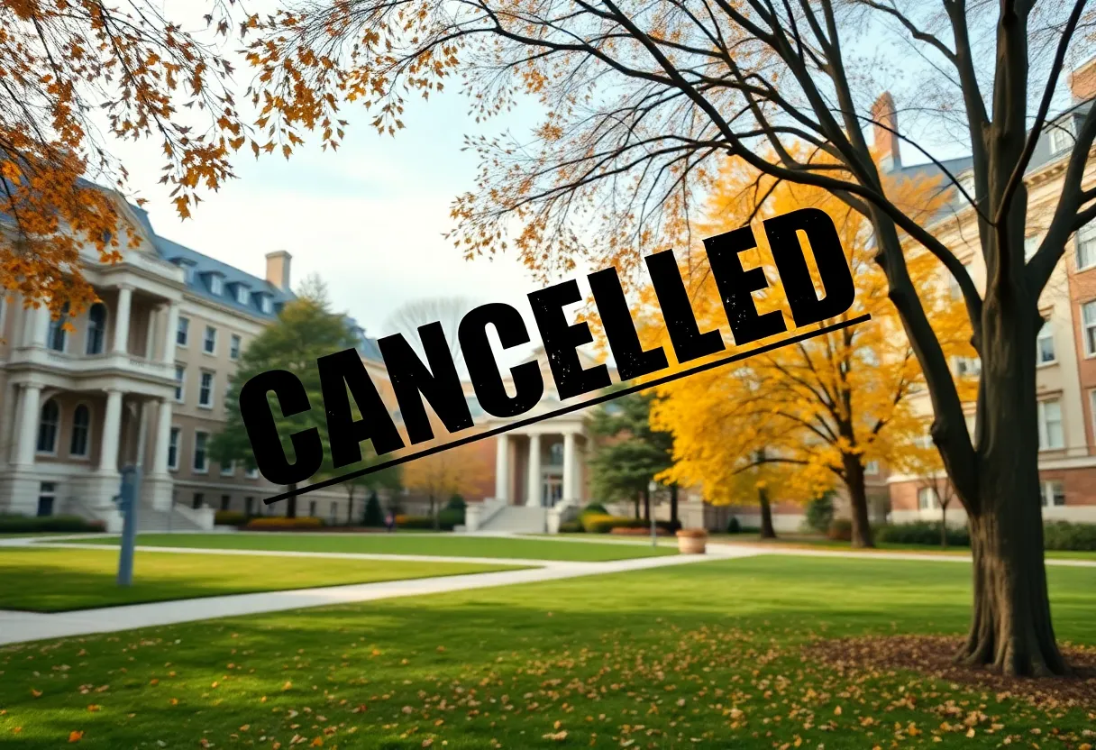 Campuses featuring a canceled event poster about cancel culture.