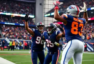 Indianapolis Colts celebrating a touchdown against the Chargers