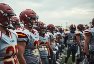 Indianapolis Colts players preparing for a game with visible concerns.
