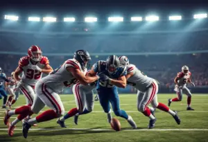 Colts and Titans players competing during an AFC division game.