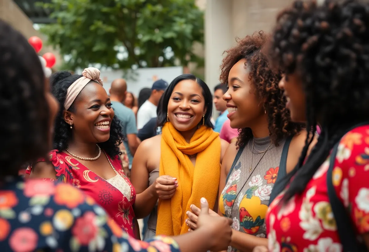 A diverse group of individuals engaging in community activities in Indianapolis.