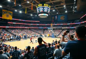 Basketball game between Indiana Hoosiers and Baylor Bears