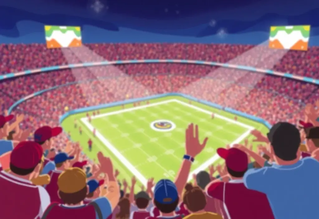 Celebrating Indianapolis Colts fans and team after a winning game