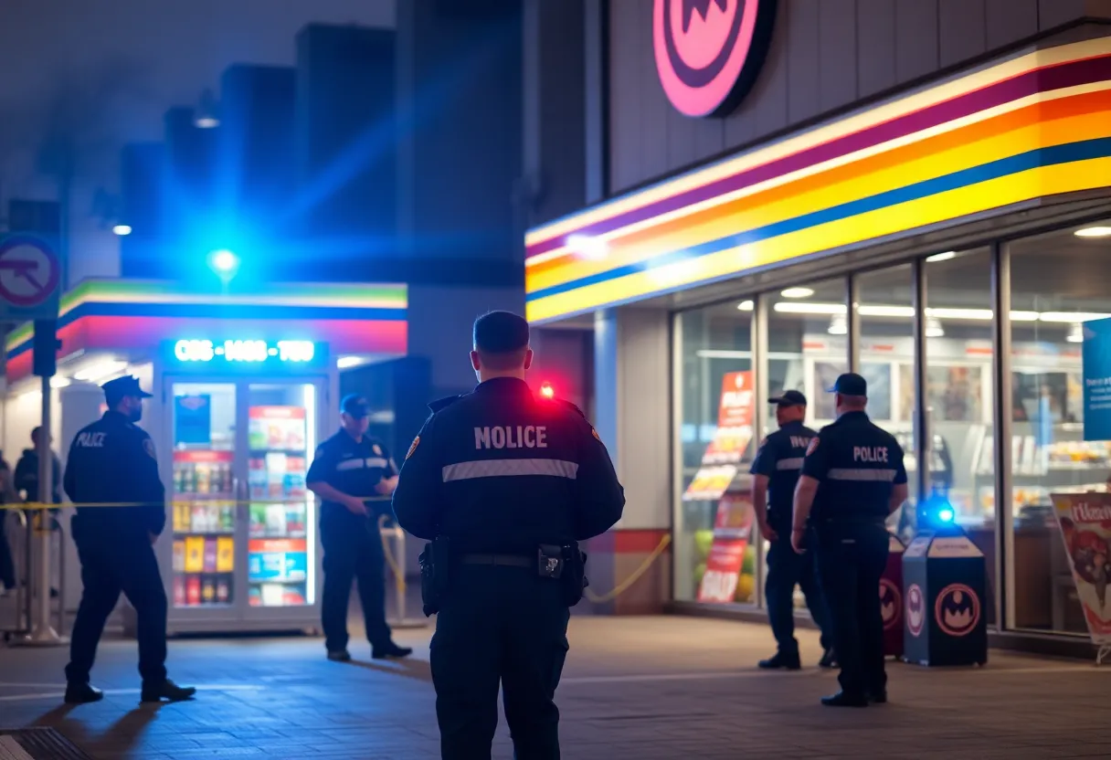 Police investigating outside a CVS Pharmacy after a shooting incident in Indianapolis