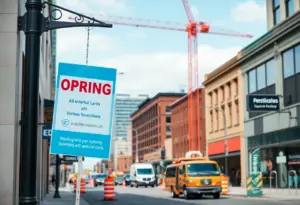 Construction activity for IndyGo Blue Line affecting small businesses in Indianapolis