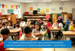 Students and parents engaging in community meeting at Kyrene School District