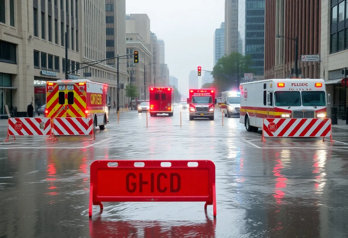 Emergency response during flooding in Louisville