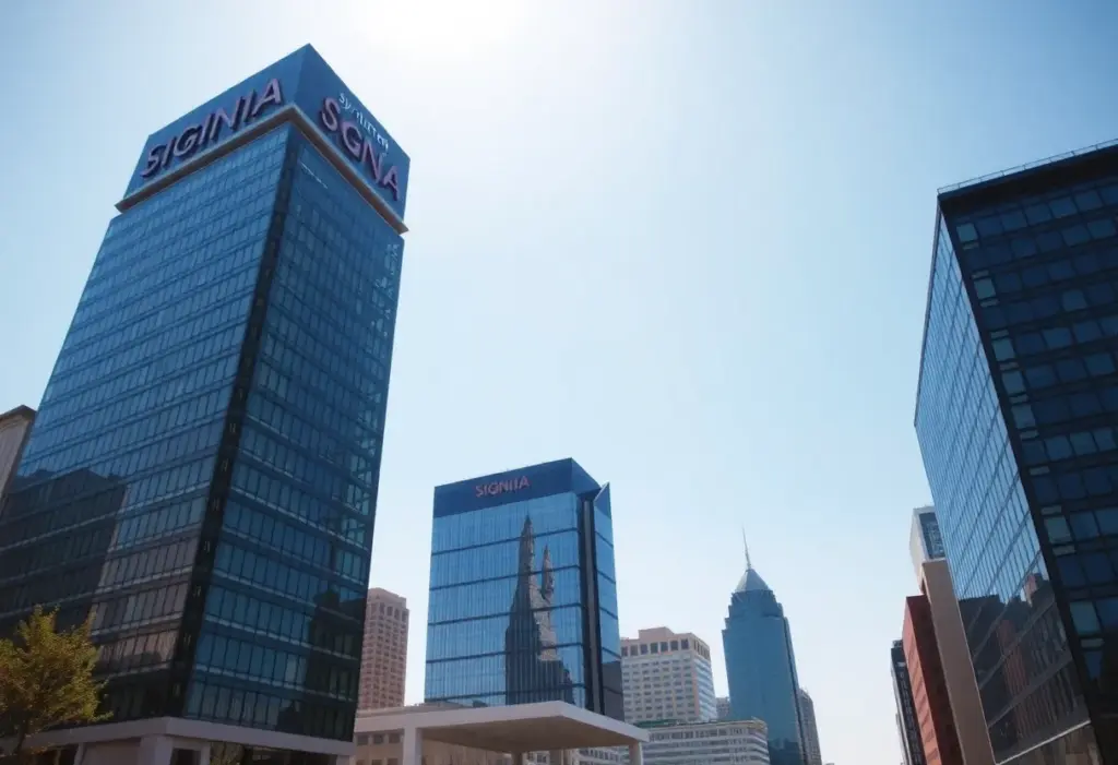 Construction progress of the Signia by Hilton hotel in Indianapolis