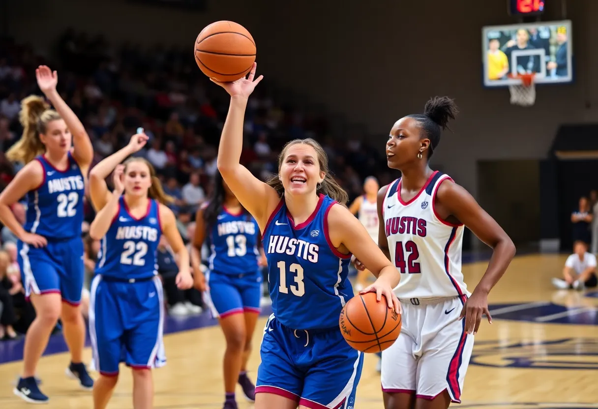 Women's basketball teams in action during the offseason.