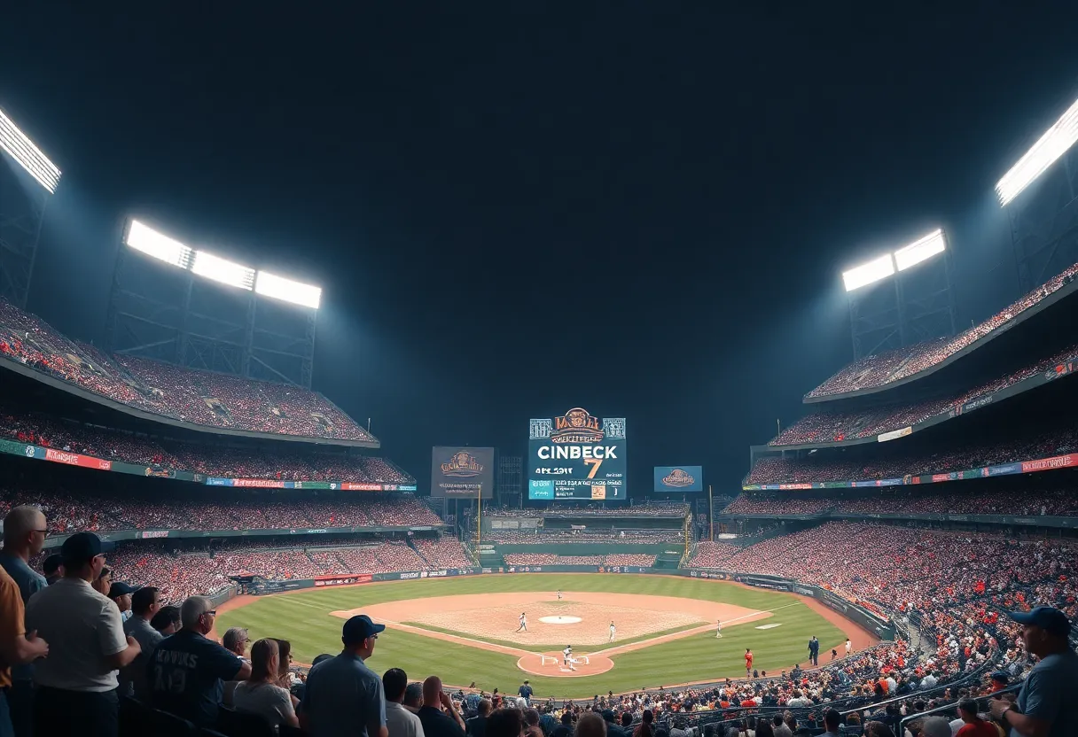 2025 World Series game at Rogers Centre with fans and players